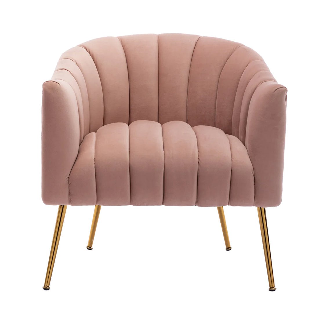 Classic Pink Tufted Velvet Sofa Lounge Chair - Decor Smart