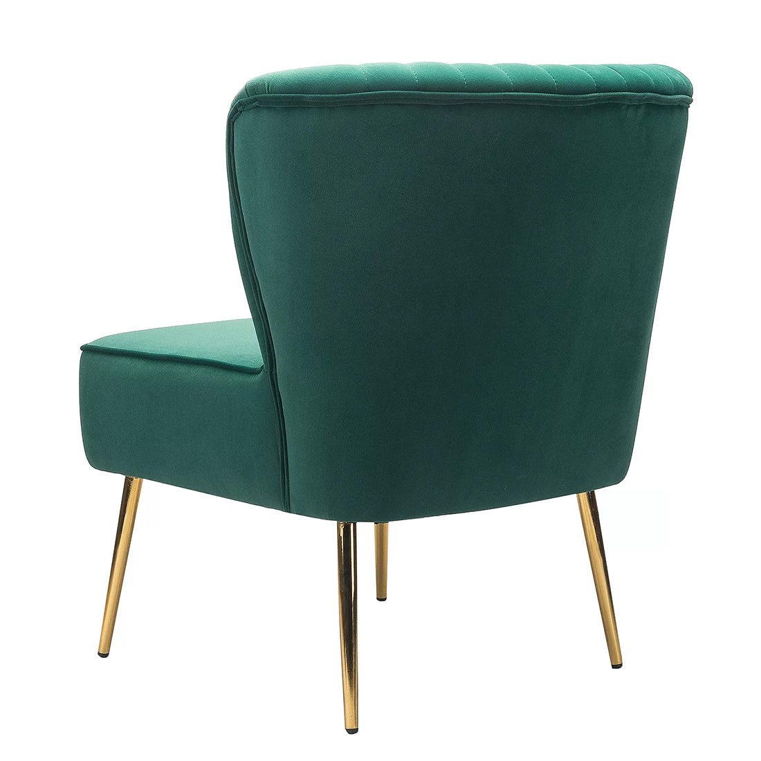 Classic Style Curved Back Teal Velvet Lounge Chair - Decor Smart