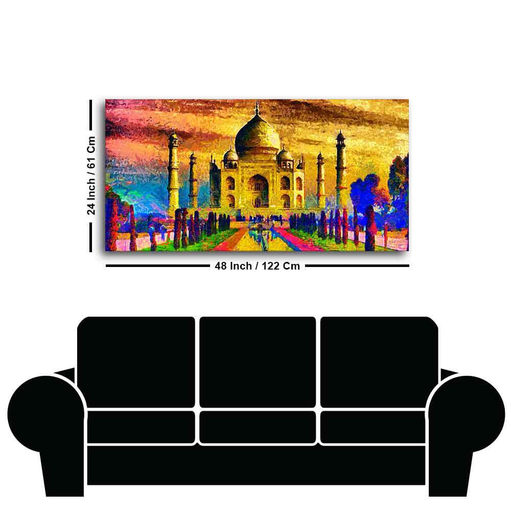 Classic Wall Painting of Taj Mahal - Decor Smart
