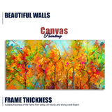 Colorful Abstract Art of Trees Canvas Wall Painting - Decor Smart