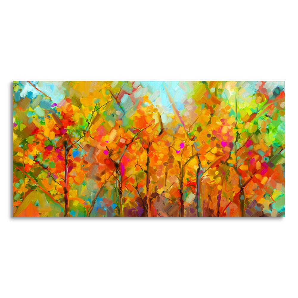 Colorful Abstract Art of Trees Canvas Wall Painting - Decor Smart