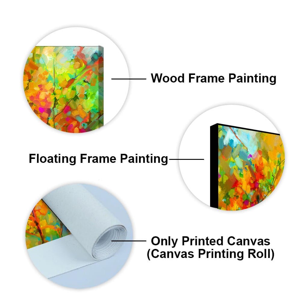 Colorful Abstract Art of Trees Canvas Wall Painting - Decor Smart