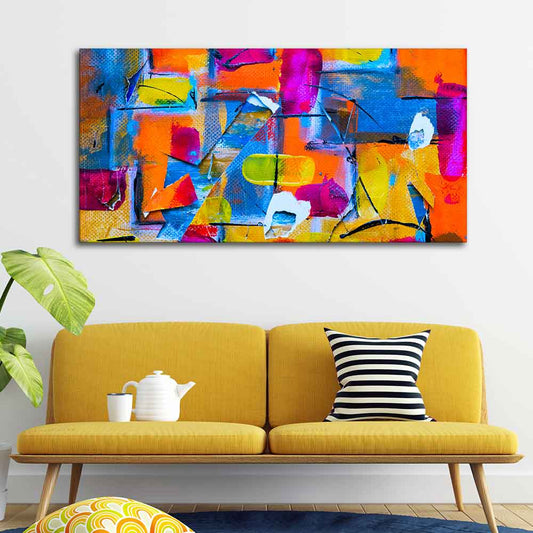 Colorful Abstract Art Premium Canvas Wall Painting - Decor Smart