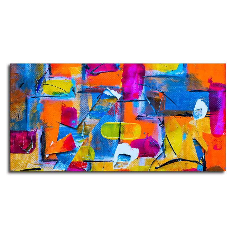 Colorful Abstract Art Premium Canvas Wall Painting - Decor Smart
