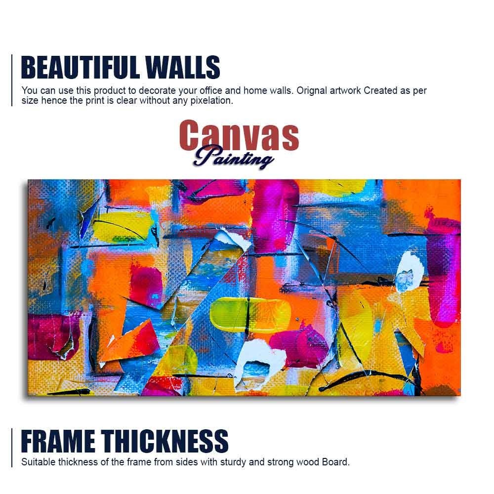 Colorful Abstract Art Premium Canvas Wall Painting - Decor Smart