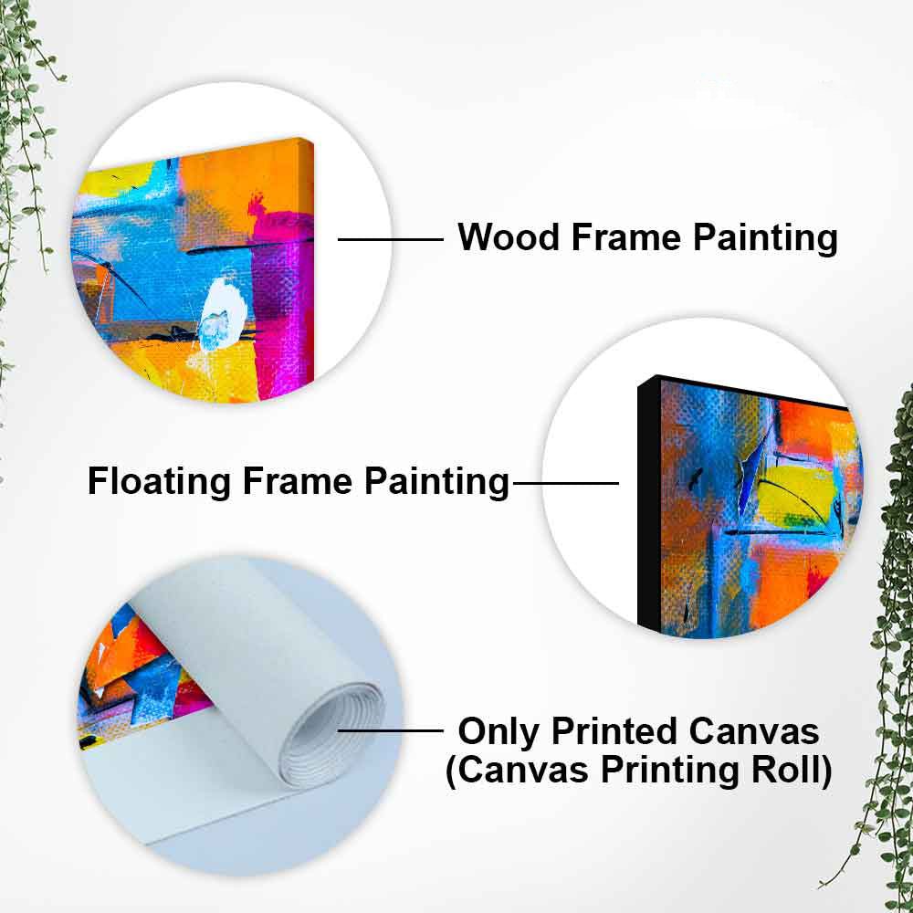 Colorful Abstract Art Premium Canvas Wall Painting - Decor Smart