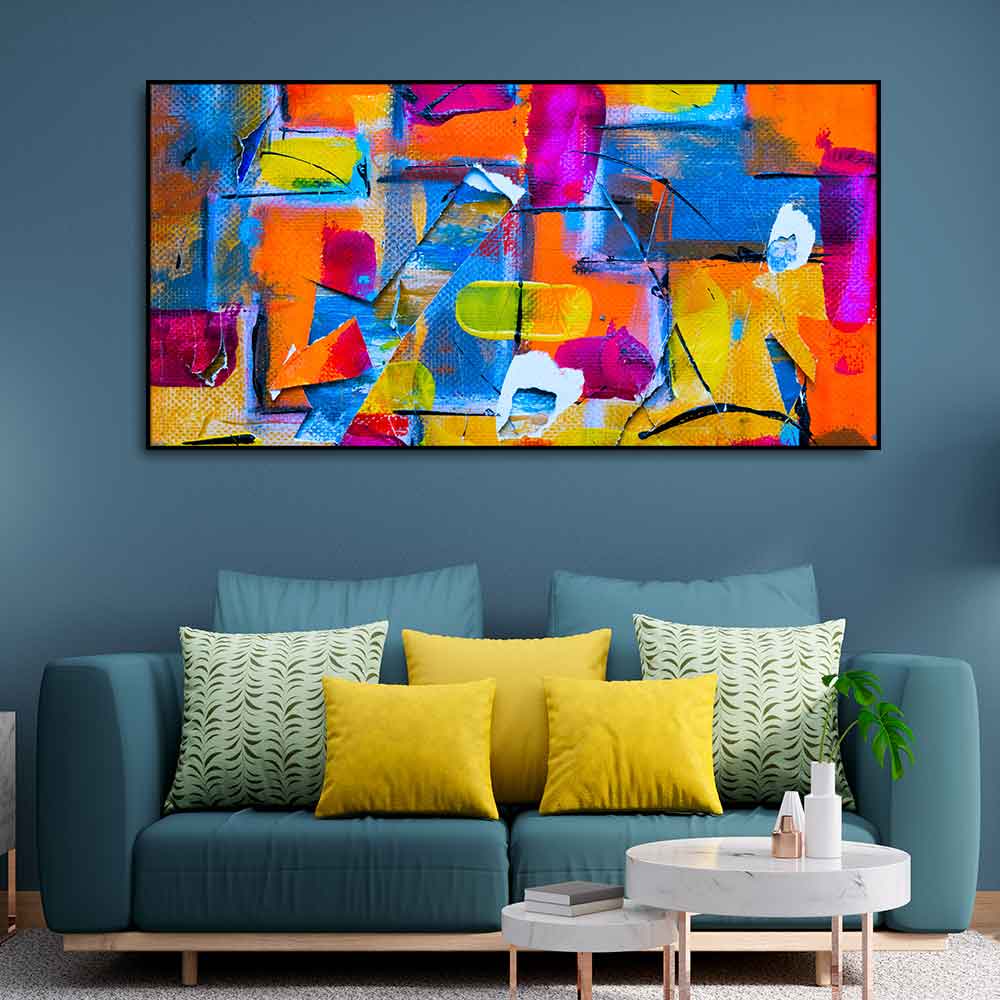 Colorful Abstract Art Premium Canvas Wall Painting - Decor Smart