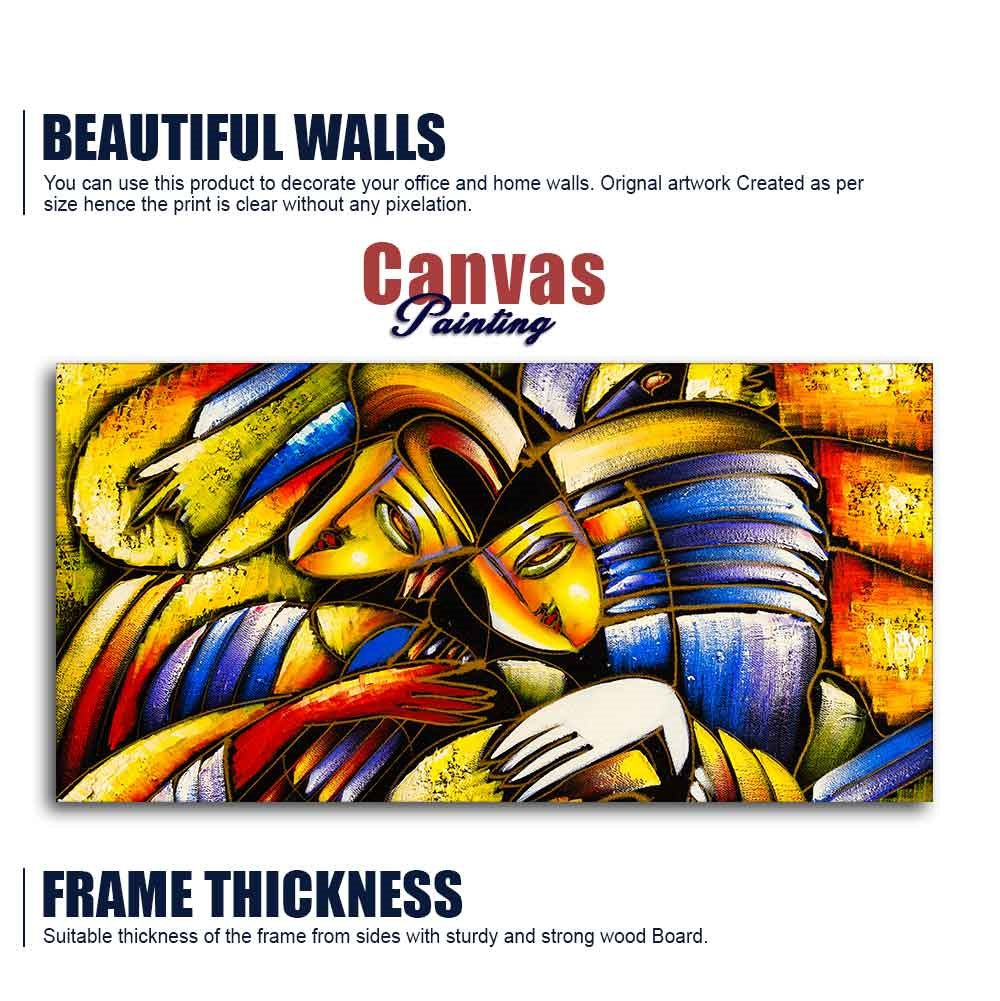 Colorful Abstract Face Premium Wall Painting