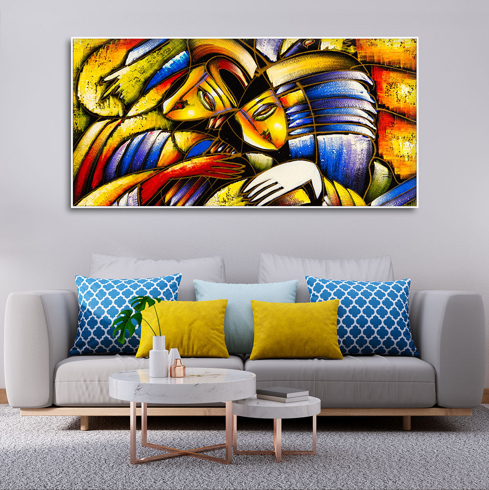 Colorful Abstract Face Premium Wall Painting