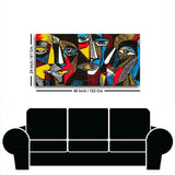 Colorful Abstract Faces Premium Canvas Wall Painting - Decor Smart