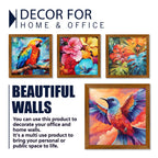 Colorful Bird Art Premium Wall Frame Set of Four