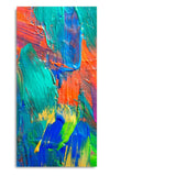 Colorful Brush Strokes Abstract Art Premium Canvas Wall Painting - Decor Smart
