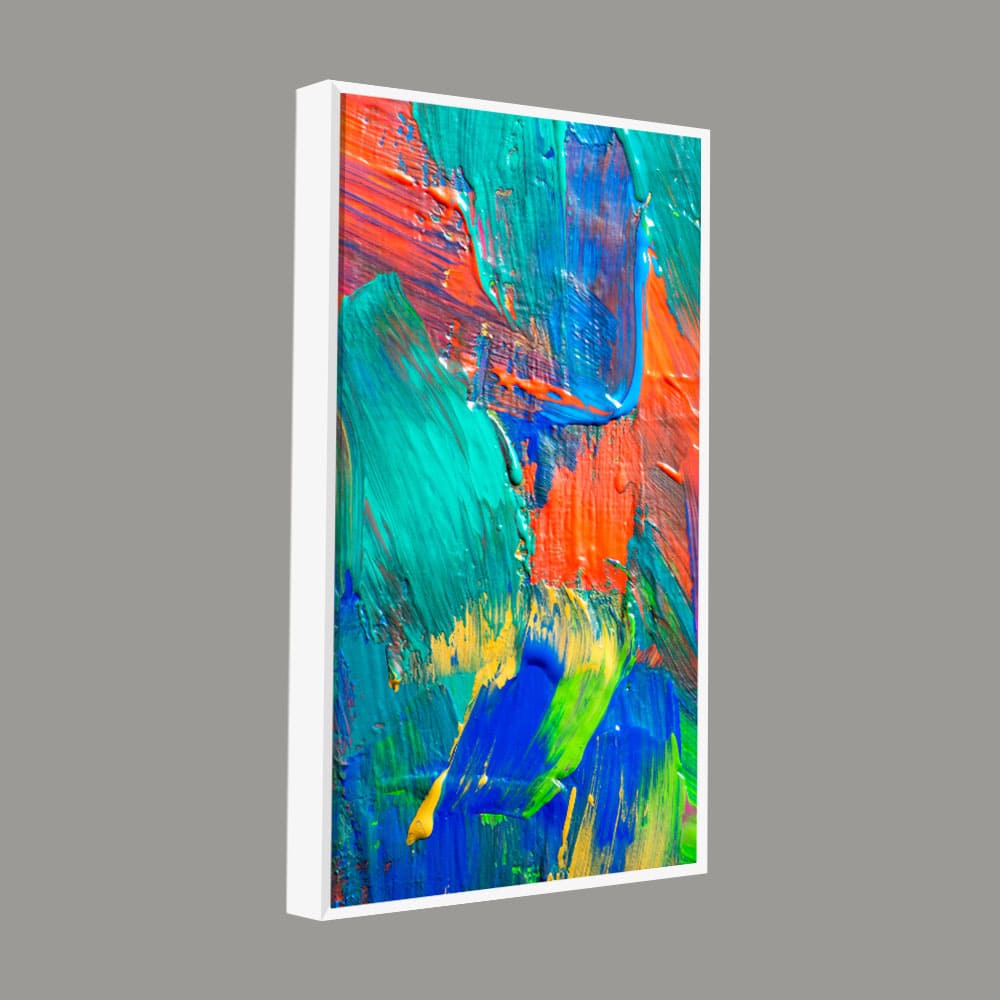 Colorful Brush Strokes Abstract Art Premium Canvas Wall Painting - Decor Smart