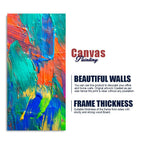 Colorful Brush Strokes Abstract Art Premium Canvas Wall Painting