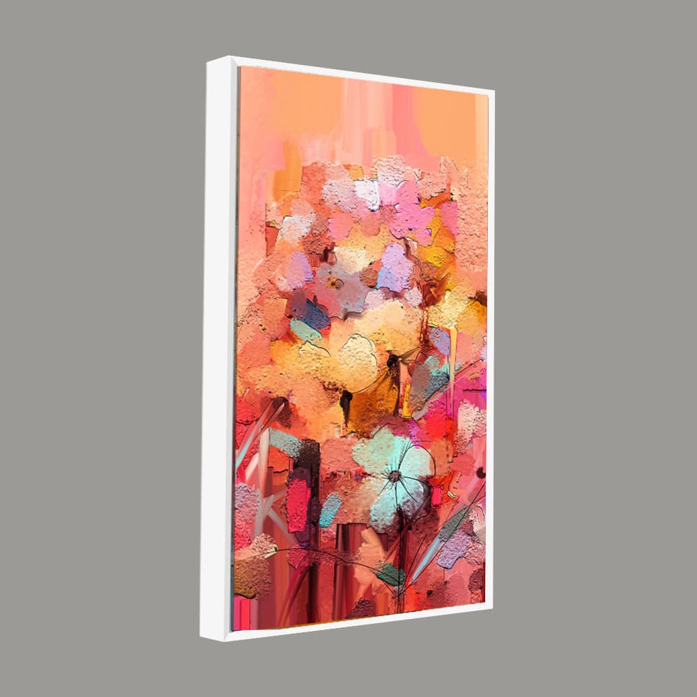 Colorful Flowers Abstract art Canvas Wall Painting - Decor Smart