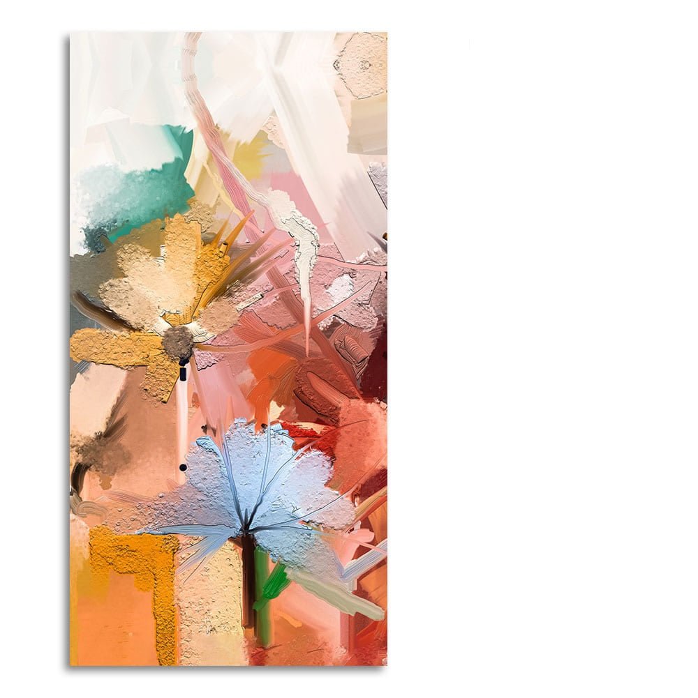 Colorful Flowers Abstract art Premium Canvas Wall Painting - Decor Smart