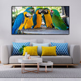 Colorful Mascaw Parrots Canvas Wall Painting - Decor Smart