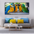 Colorful Mascaw Parrots Canvas Wall Painting