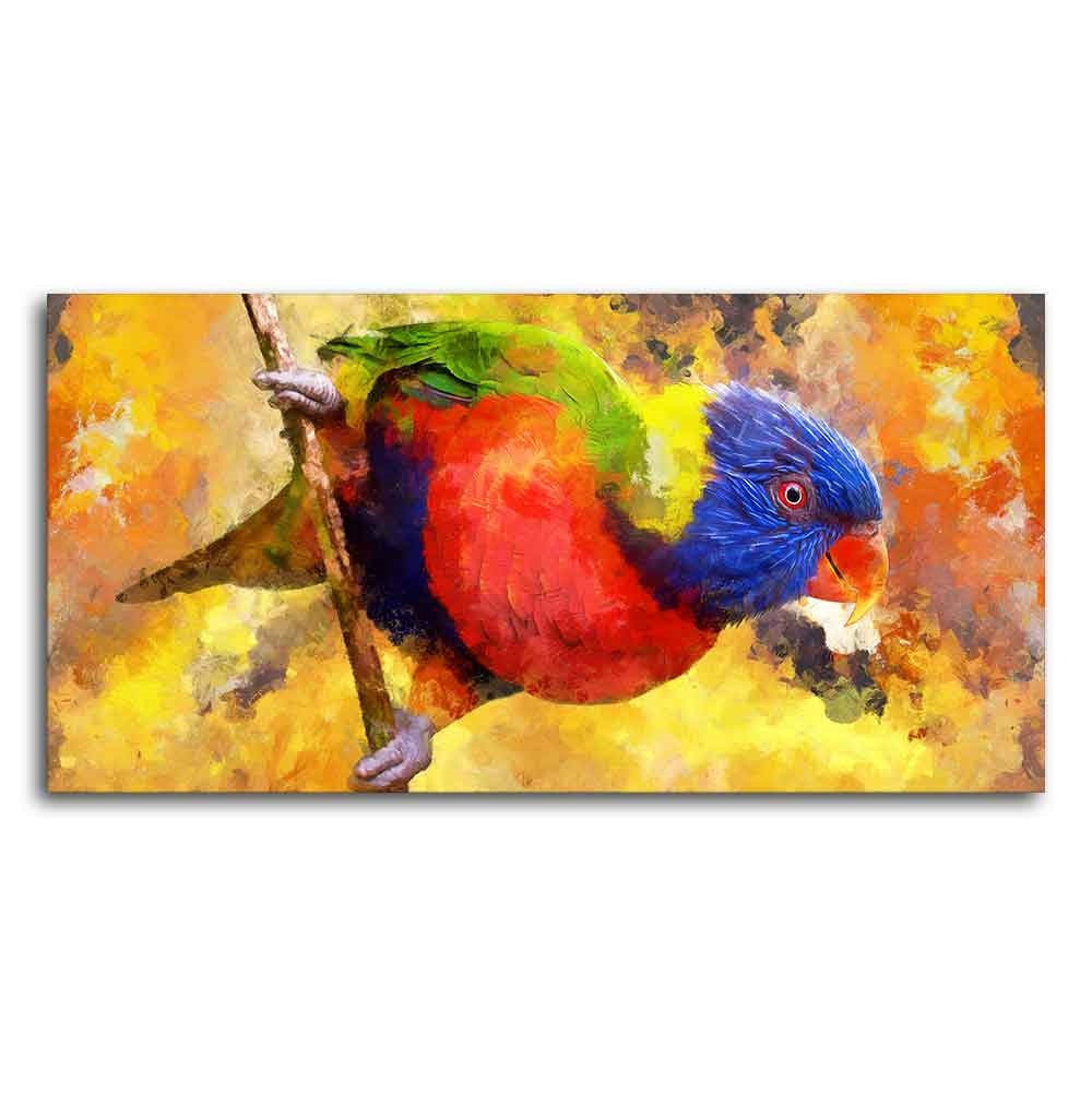 Colorful Parrot Abstract Art Wall Painting