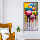Colorful Rainy Season Beautiful Design Canvas Printed Wall Painting - Decor Smart