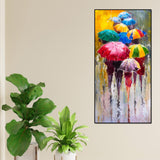 Colorful Rainy Season Beautiful Design Canvas Printed Wall Painting - Decor Smart