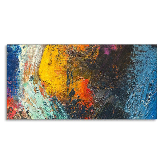 Colorful Strokes Abstract Art Canvas Wall Painting - Decor Smart