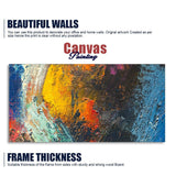 Colorful Strokes Abstract Art Canvas Wall Painting - Decor Smart