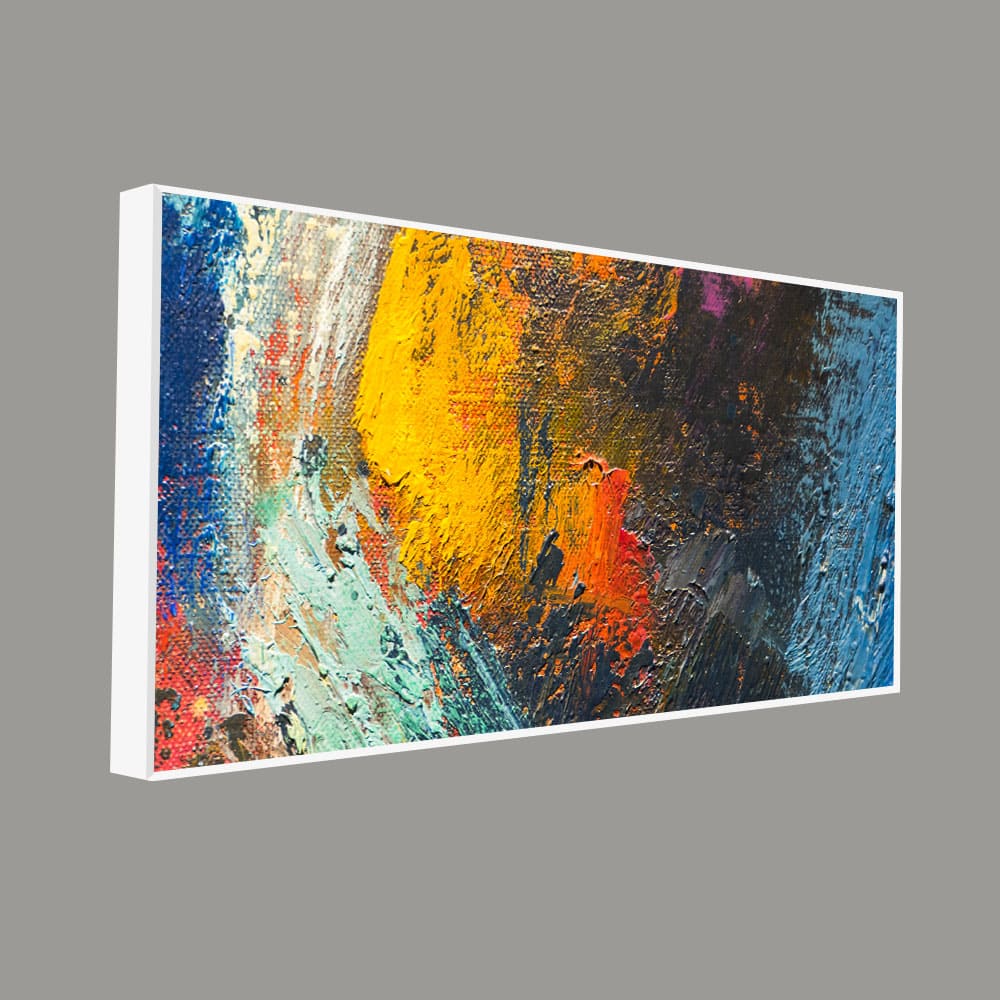 Colorful Strokes Abstract Art Canvas Wall Painting - Decor Smart