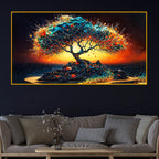 Colorful Tree of Life Crystal Glass Wall Painting for Home Decoration