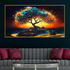 Colorful Tree of Life Crystal Glass Wall Painting for Home Decoration