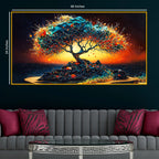 Colorful Tree of Life Crystal Glass Wall Painting for Home Decoration