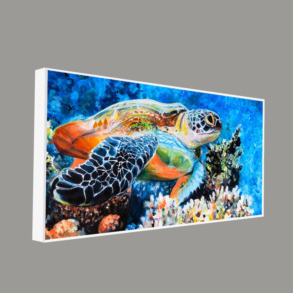 Colorful Turtle Canvas Wall Painting - Decor Smart