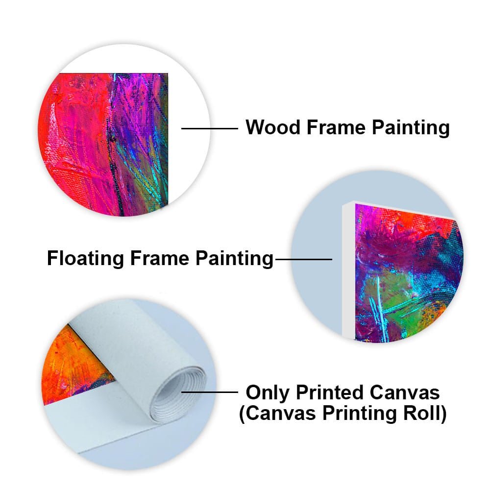 Colorful Vibrant Abstract Art Canvas Wall Painting - Decor Smart