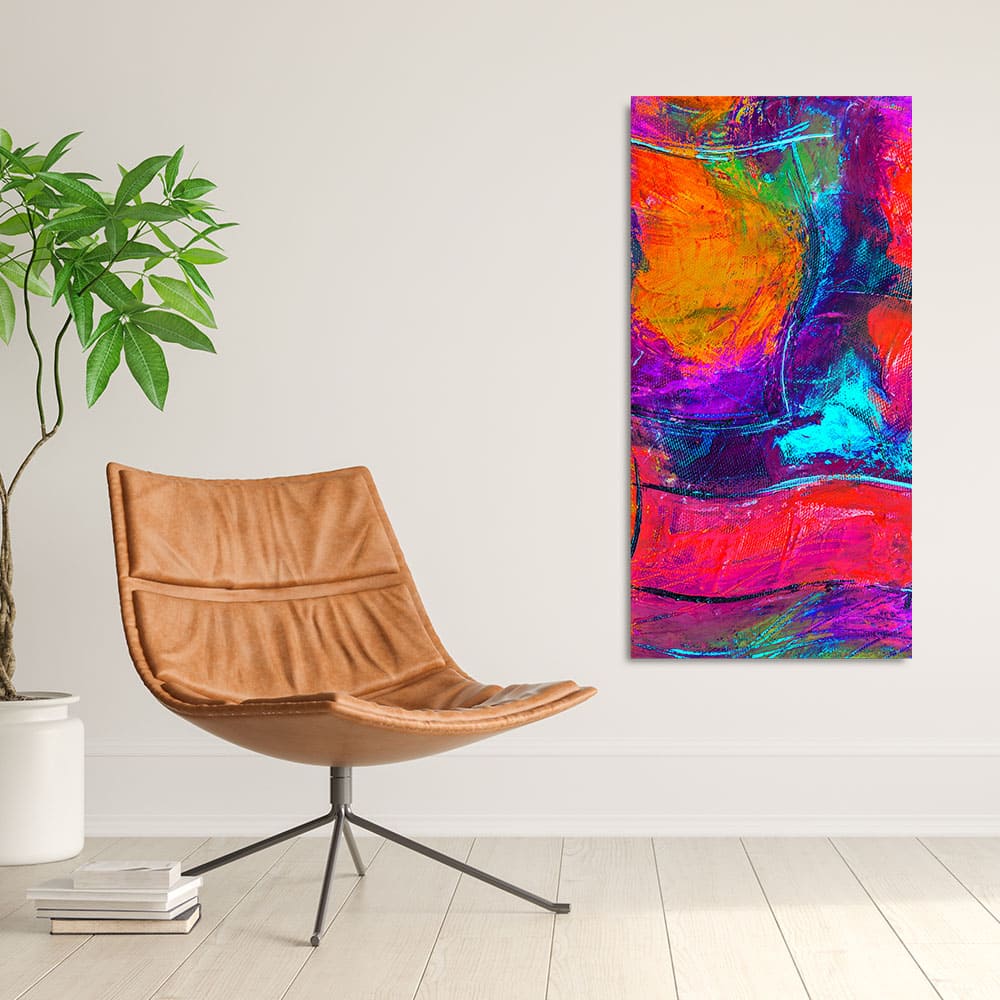 Colorful Vibrant Abstract Art Premium Canvas Wall Painting - Decor Smart