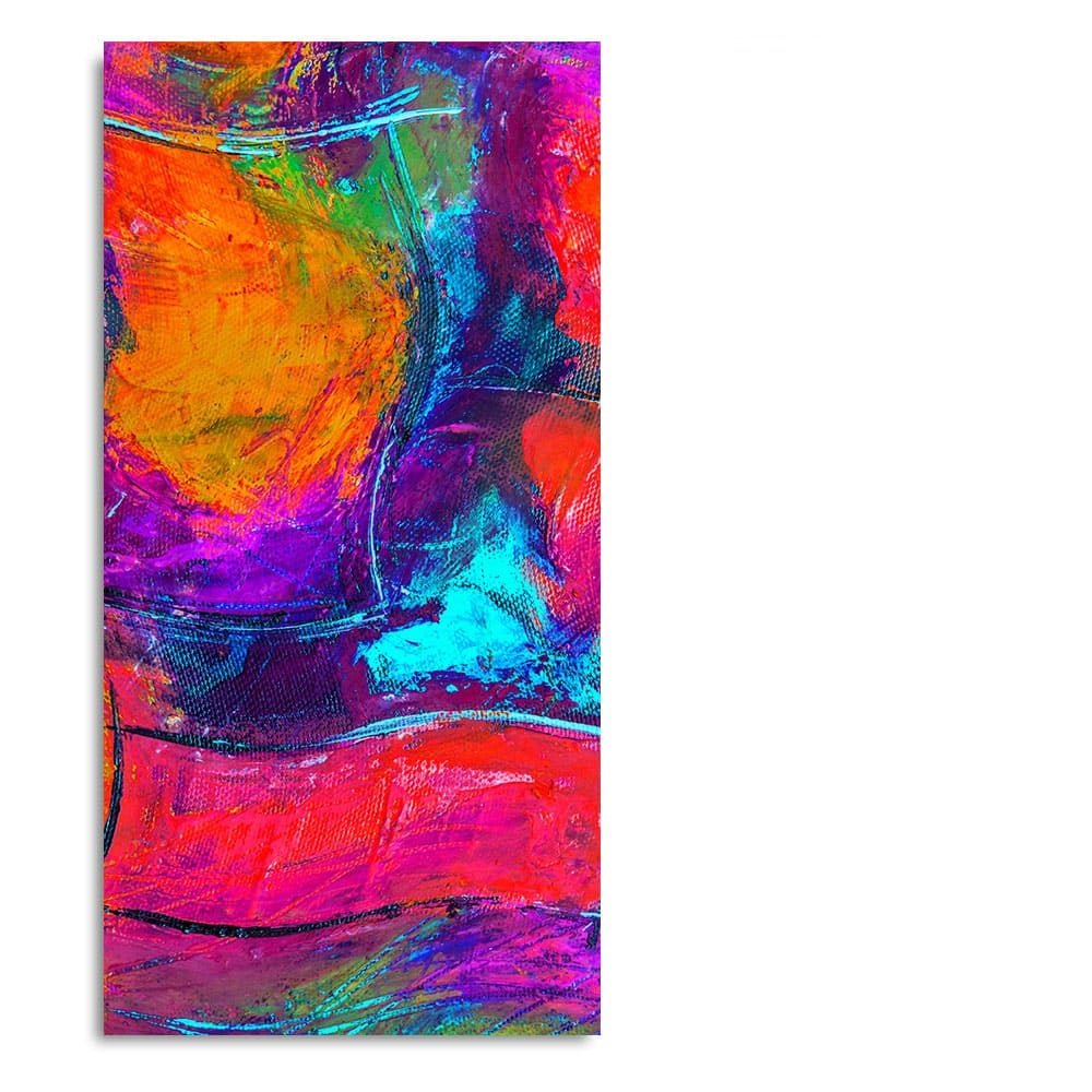 Colorful Vibrant Abstract Art Premium Canvas Wall Painting - Decor Smart