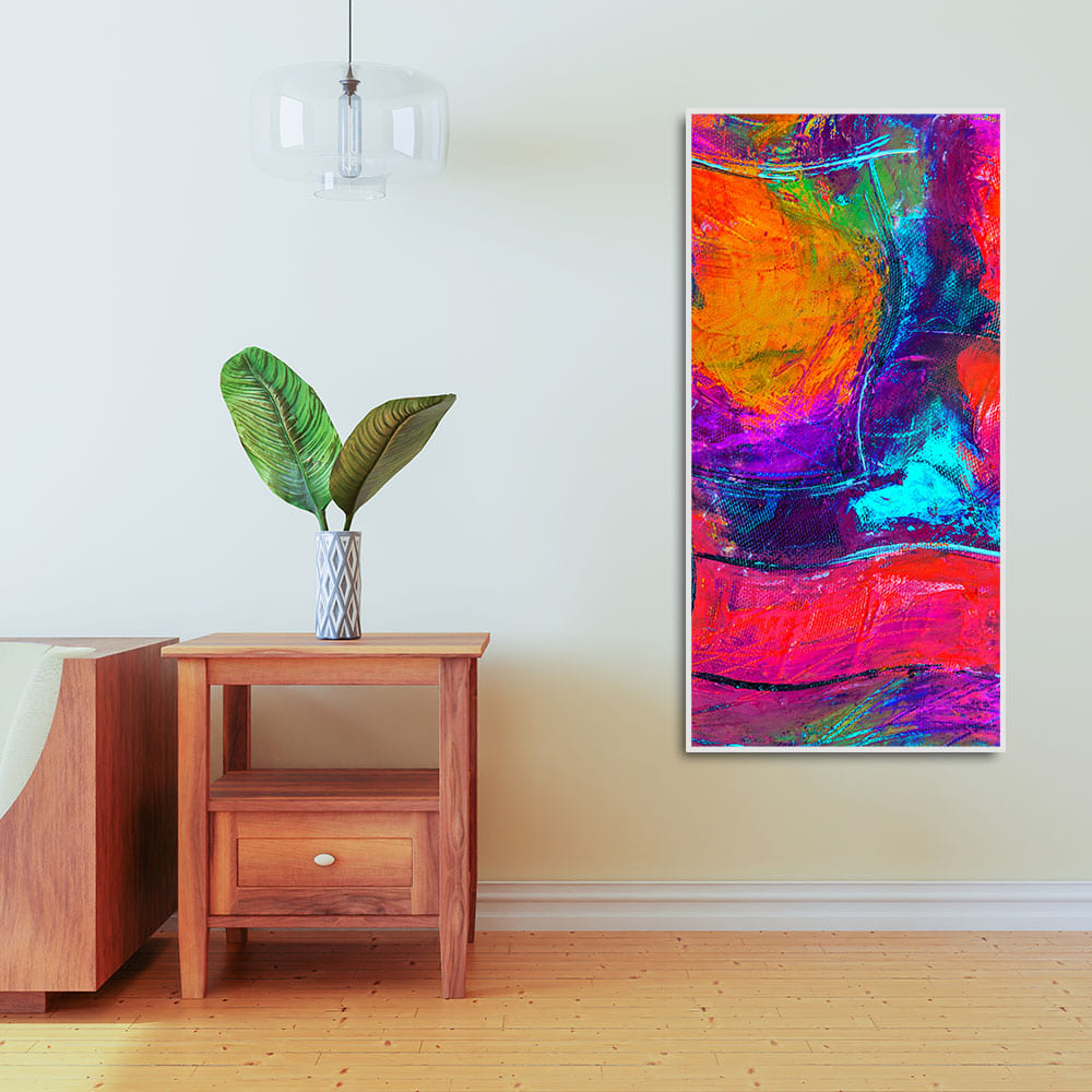 Colorful Vibrant Abstract Art Premium Canvas Wall Painting