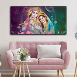 Colorful Wall Painting of Lord Radha Krishna - Decor Smart