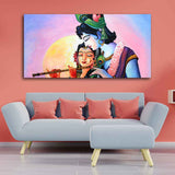 Colorful Wall Painting of Lord Radhe Krishna - Decor Smart