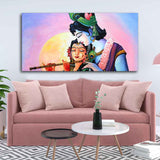 Colorful Wall Painting of Lord Radhe Krishna - Decor Smart