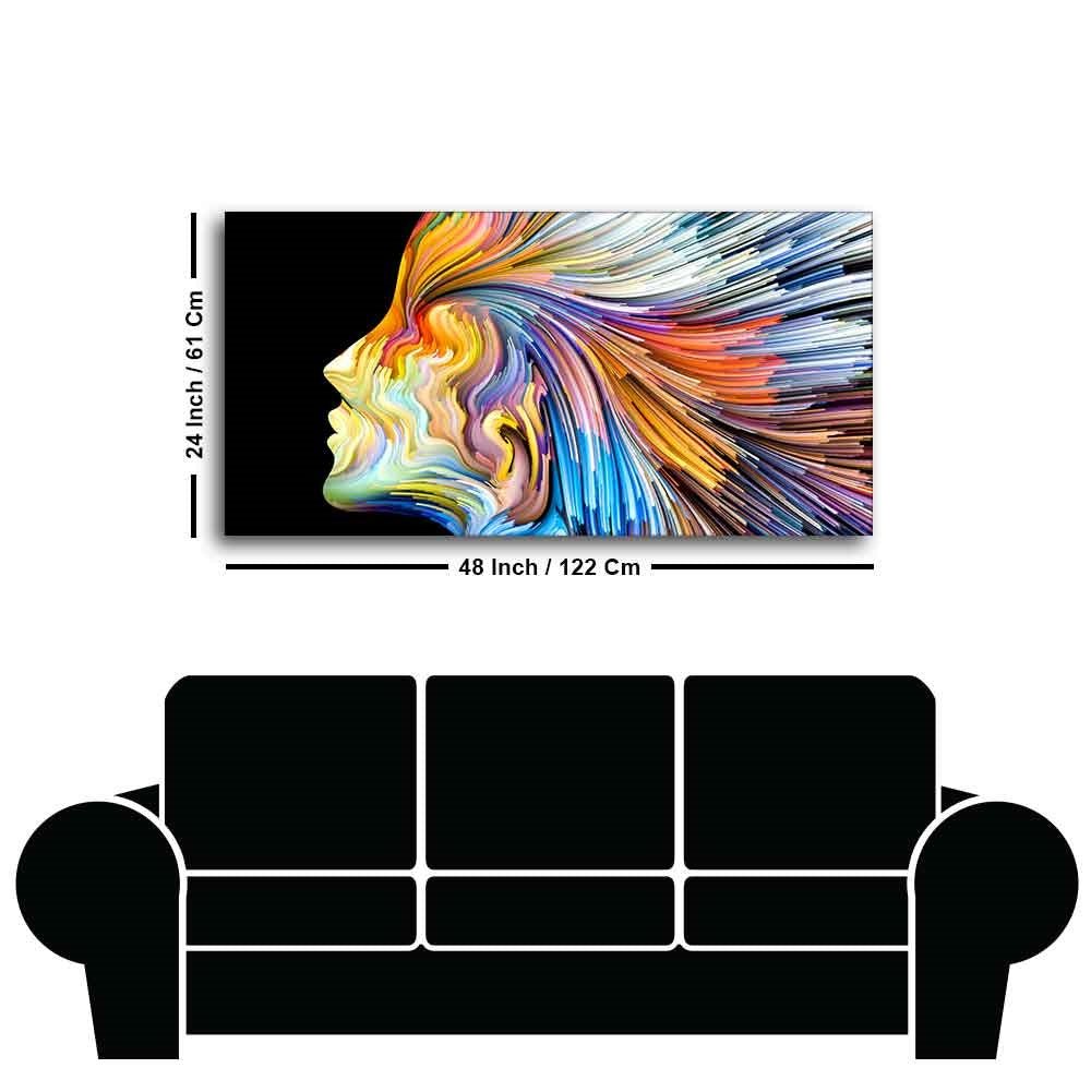 Colors of Imagination and Graphic Design Abstract Wall Painting - Decor Smart