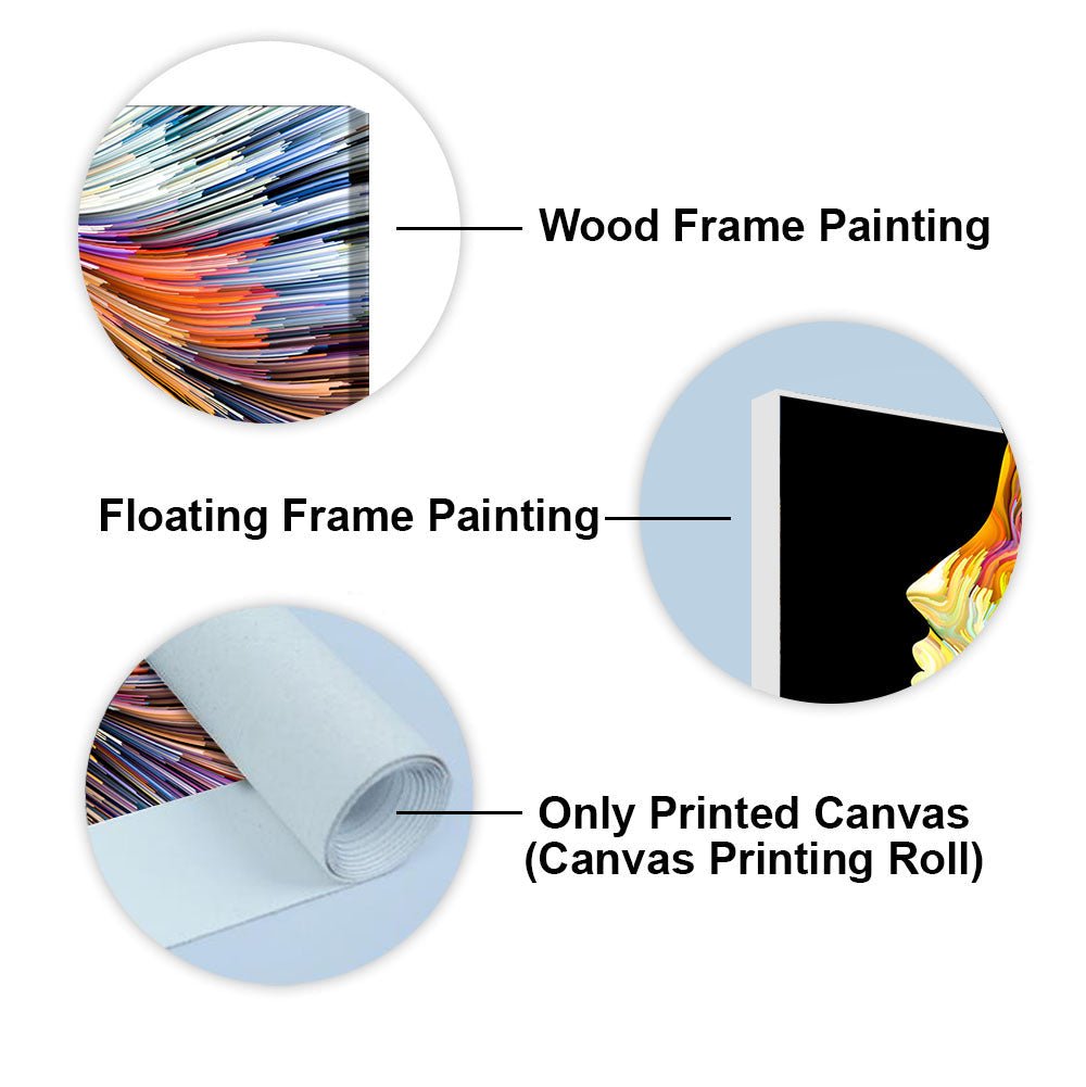Colors of Imagination and Graphic Design Abstract Wall Painting - Decor Smart