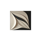 Contemporary 3D Wall Decor in Beige and Black Finish