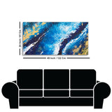 Contemporary Abstract Dark Blue Premium Canvas Wall Painting - Decor Smart
