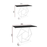 Contemporary Copper Finish Console Table In Hexagonal Design - Decor Smart