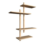 Contemporary Designer Wall Shelf with Light Oak Finish - Decor Smart