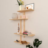 Contemporary Designer Wall Shelf with Light Oak Finish - Decor Smart