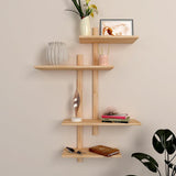 Contemporary Designer Wall Shelf with Light Oak Finish - Decor Smart