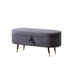 Contemporary Grey Bench with Storage and Designer Finish