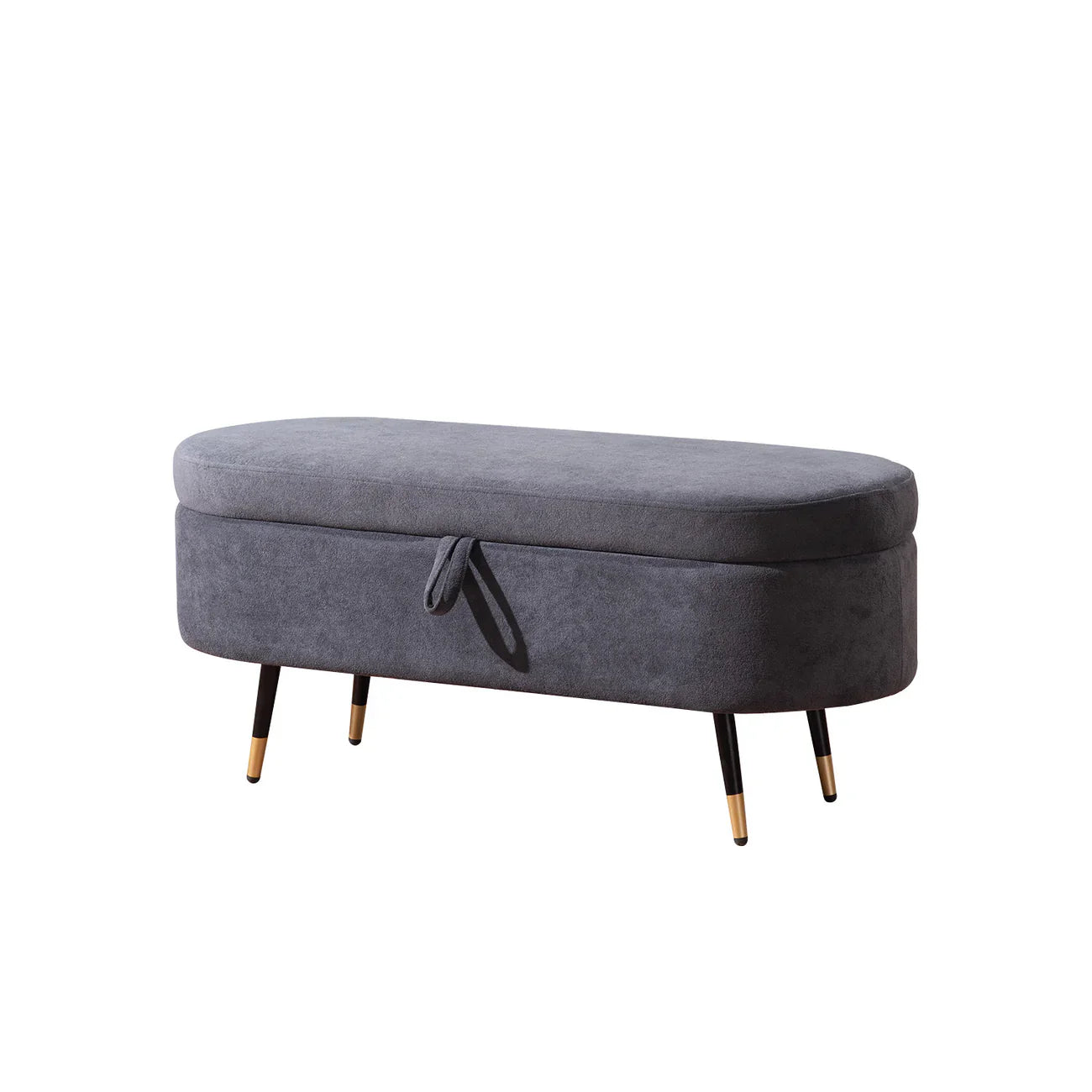 Contemporary Grey Bench with Storage and Designer Finish