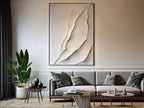 Contemporary Layered Wall Art in Cream and Beige Tones
